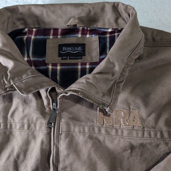 Burk's Bay Men’s 3XL CCW Brown Canvas Jacket NRA Embroidered Logo OR2332 Lined - Picture 3 of 8
